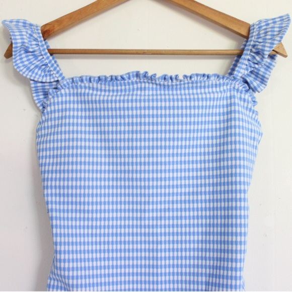 Albion Blue Gingham One Piece Swimsuit - Picture 4 of 9